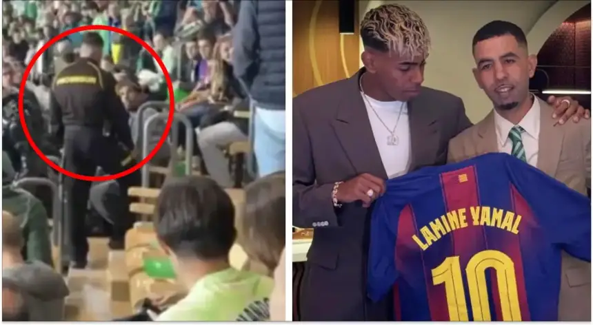 والد لامين جمال بطل فضيحة جديدة في مواجهة بتيس وبرشلونة!(فيديو)